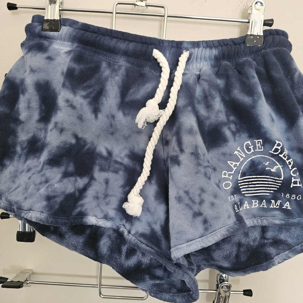 Orange Beach, AL Blue Tie-Dye Women's Shorts Juniors SZ M